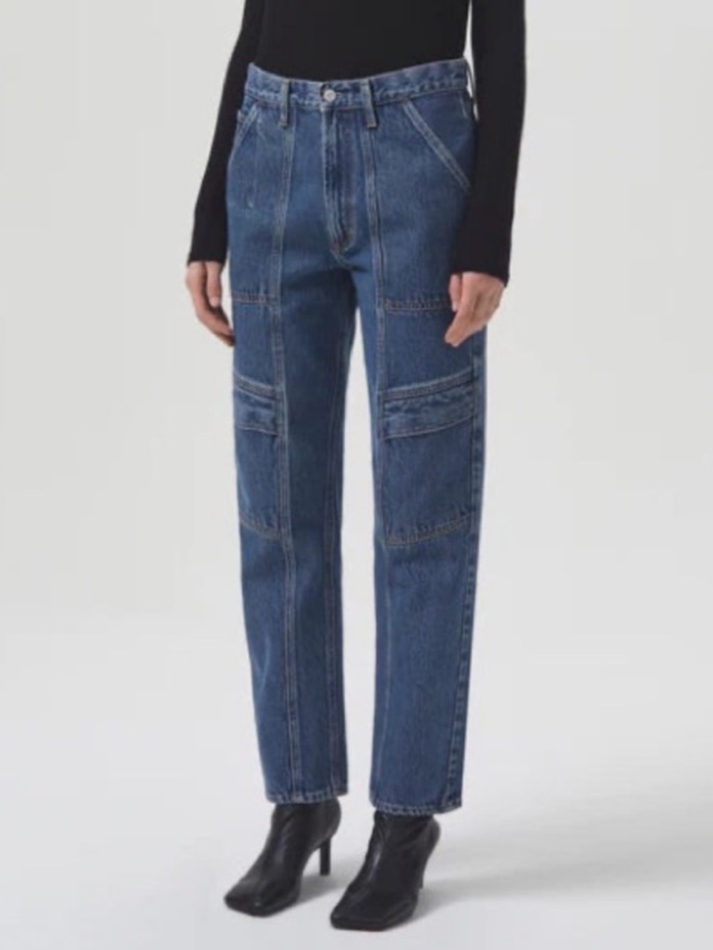 Agolde Cooper High Waist Cargo Pocket Jeans Cotton 25